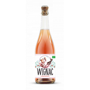 Wignac Rosé Brut (Сидр игристый Био Уиняк полусухой розе (Cidre Wignac Rose Brut 20% сок прямого отжима: яблоки для сидра 68% сок прямого отжима: столовые яблоки 12% сброженный виноградный сок))